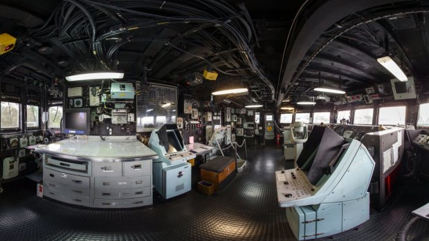 The bridge of HMAS Sydney IV, deployed in the first Gulf War, which lovers of military history will be able to explore online in a new augmented reality project at the Australian War Memorial.