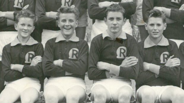 Rosebud High School photo of Colin Matthews, second from left, aged 14, in 1961.