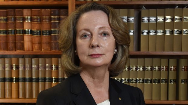 Newly announced High Court Chief Justice Susan Kiefel in her chambers in Brisbane. 