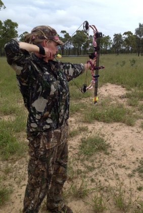 Donna Partridge has recently begun hunting with bows.