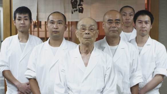 Jiro Ono, centre; his son Yoshikazu Ono, directly to the right of Jiro amd the team at Sukiyabashi Jiro Honten. 


Team Jiro.jpg