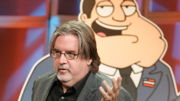 One of the few photos of Matt Groening, creator and executive producer of the animated series <i>The Simpsons</i>.