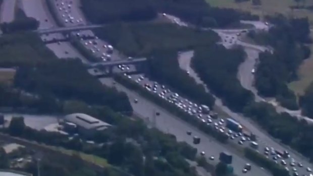 No crashes, but Pacific Motorway traffic was heavy on Wednesday because of the public holiday.