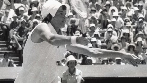 Margaret Court during the 1972 Australian Open Championships.