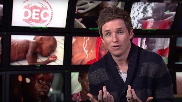 Actor Eddie Redmayne's appeal for East Africa was described as "close to poverty porn."