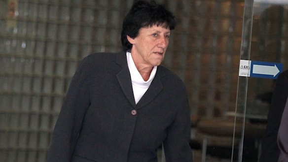  Virginia Hughes at the inquest into the death of her son, cricketer Phillip Hughes at the NSW Coroner's Court on Monday. 