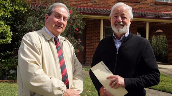 Ian McCormack (left) and Bruce Langley say the government's rush to privatise Land, Property and Information caused the massive error.