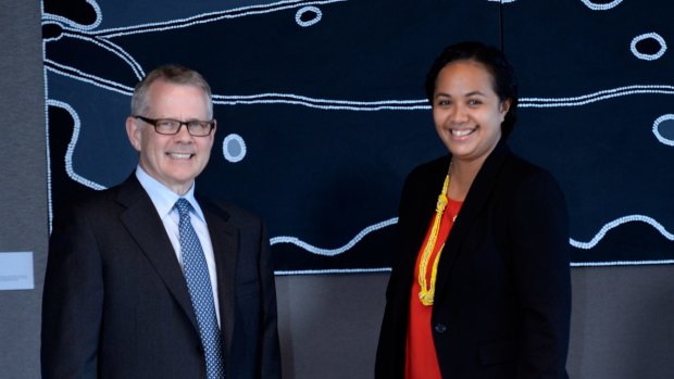 ANZ chief executive Phil Chronican and Carmelita Tabuchi-Muap.