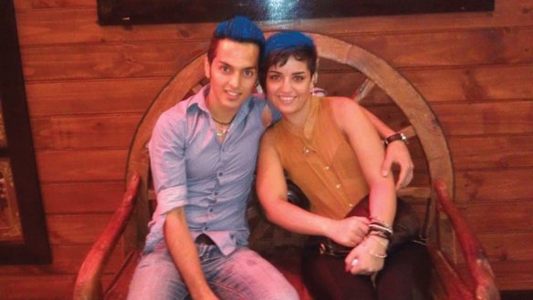 Milad Jafari and wife Mojgan on the Gold Coast.