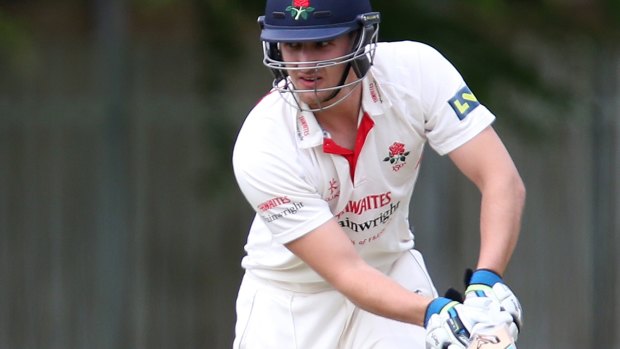Power hitter:  Liam Livingstone in action for Lancashire 2nd XI and Cheshire XI last year.