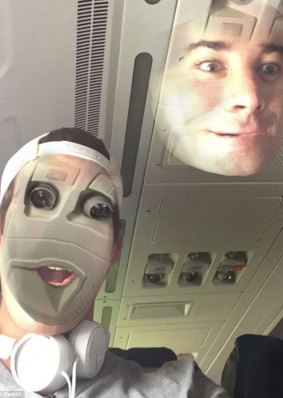 Morphing yourself into a plane cabin can yield some interesting results.