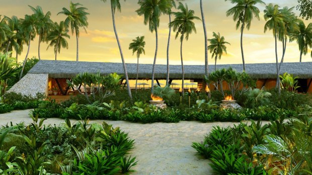 Tovolea restaurant bar and lounge at Six Senses Fiji.