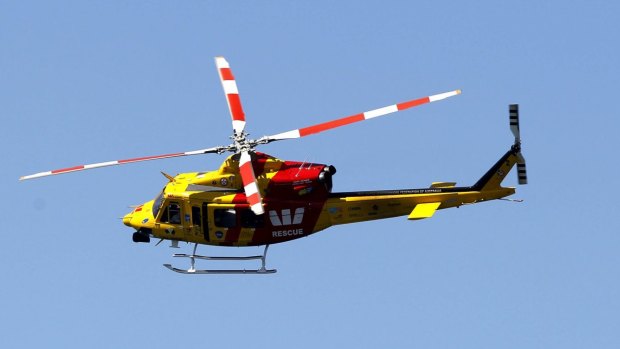 A Westpac Lifesaver helicopter helped search for the missing hiker. 