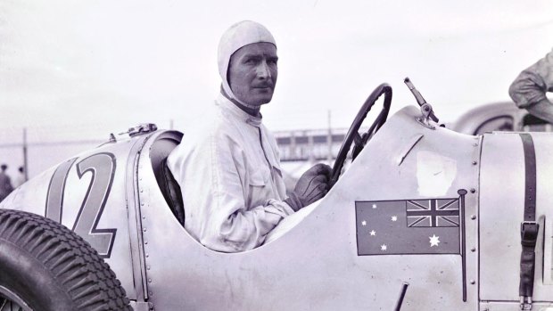 'Suicide Freddie' in a Maserati at at the 1936 Vanderbilt Cup Race, held in Long Island, New York.