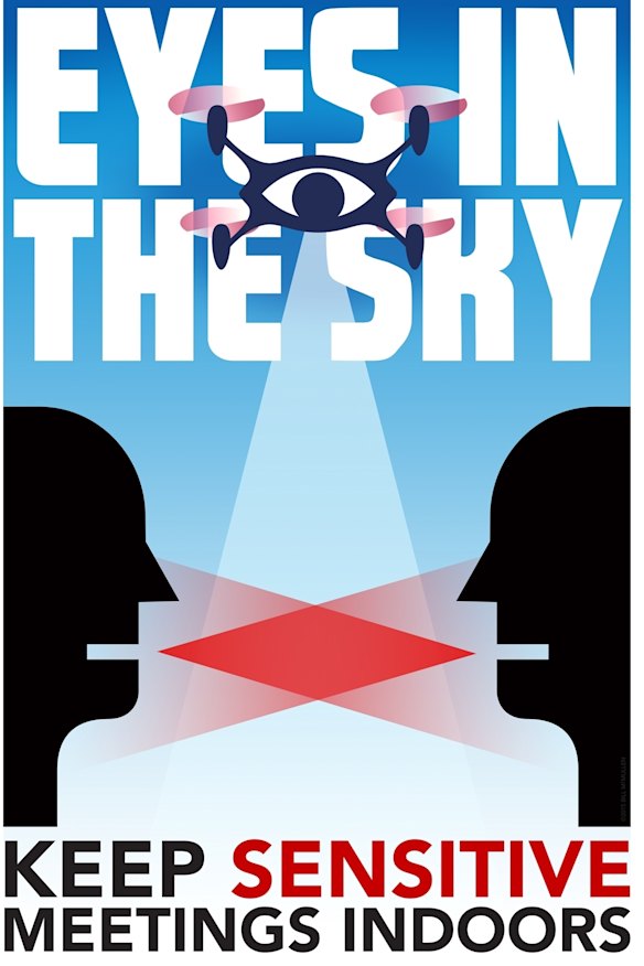 Drones already are figuring more prominently in war. Pictured Bill McMullen's "Eyes in the Sky" from the Art of Future Warfare Project.