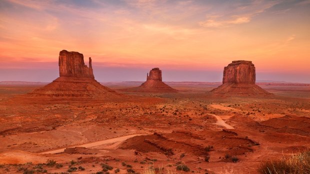 Utah's Monument Valley at sunset.