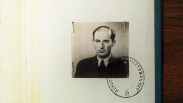 A passport photo of Raoul Wallenberg, the Swedish diplomat who was responsible for the saving of a large number of Jews during the Holocaust.