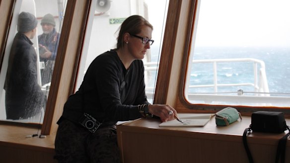 Visual artist Annalise Rees spent two months on the Institute of Marine and Antarctic Scientists expedition and her work, along with Batchelor's, forms Deepspace.