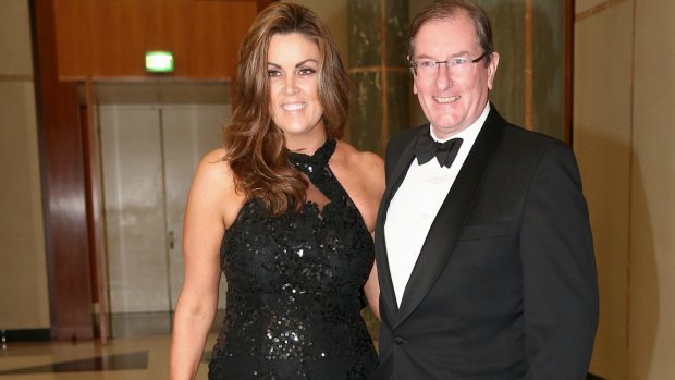 Loughnane and his wife Credlin at one of their last public outings - Canberra's Midwinter Ball in June.