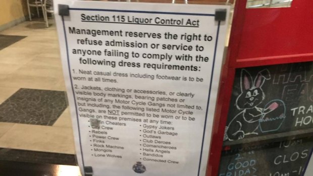 The notice at the Eaton Tavern - but is Sefa Rotuma's ink a badge or insignia?
