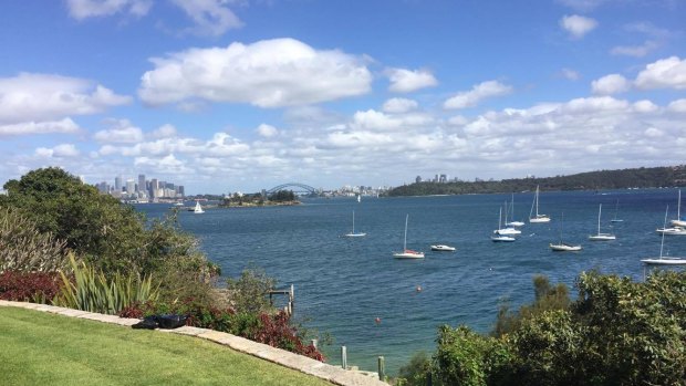 Views of Sydney Harbour from Hemmes' Vaucluse mansion.