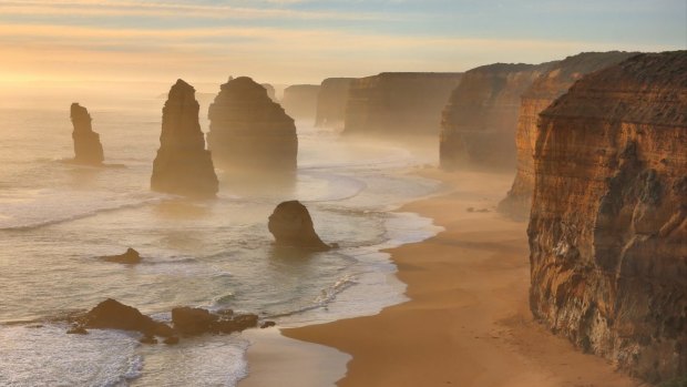 Great Ocean Road's Twelve Apostles at sunset.