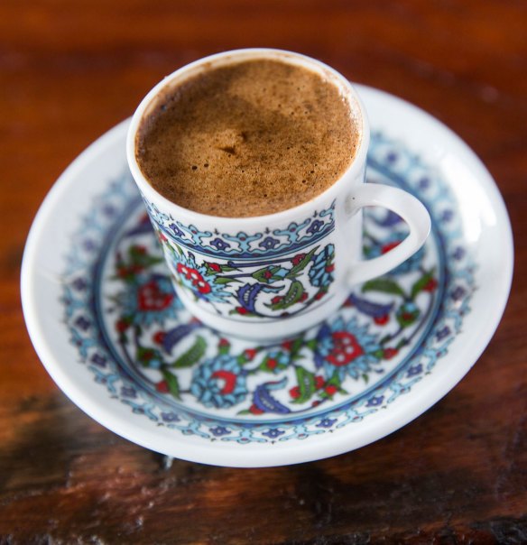 Turkish coffee is brewed on hot sand.