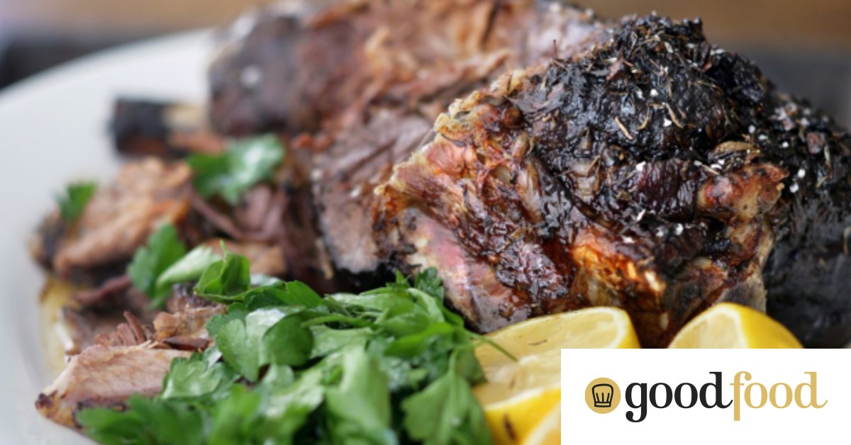 Slow-cooked Greek lamb