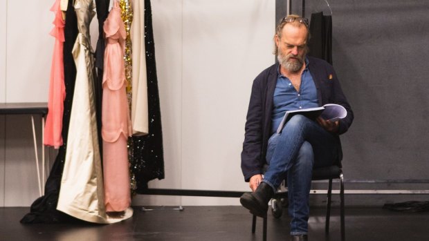 Hugo Weaving (as Big Daddy) in rehearsal for Cat on a Hot Tin Roof. 