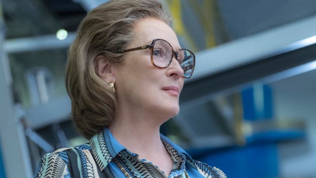 Meryl Streep portrays Katharine Graham in a scene from <i>The Post</i>. 