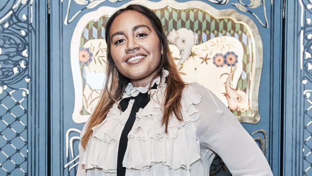 Jessica Mauboy at the Le Marche des Merveilles jewellery collection launch at Gucci, Westfield, on the evening of September 13, 2017.
