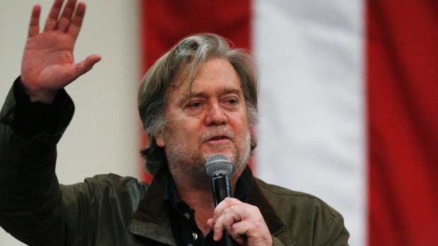 'Dishevelled drunk': Republicans attacked former White House strategist Steve Bannon, who spoke at rallies for Roy Moore. 