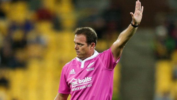 Could Super Rugby have two on-field referees? Referee Rohan Hoffmann.