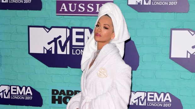 Rita Ora realising her true self on the red carpet at the MTV EMA awards. 