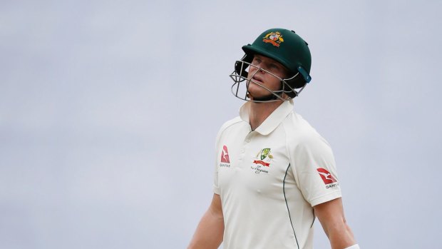 Steve Smith was the first Australian batsman to fall on day two.