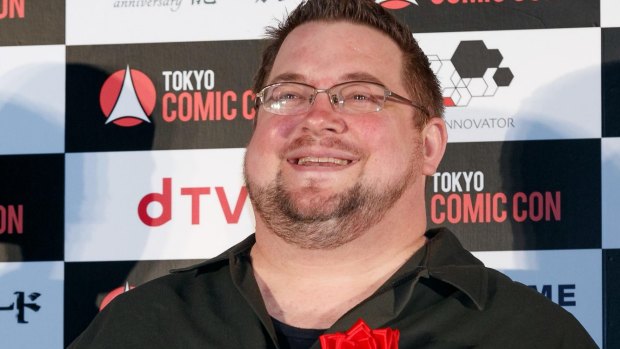 Comic writer C.B. Cebulski on the red carpet at Tokyo Comic Con in 2016.