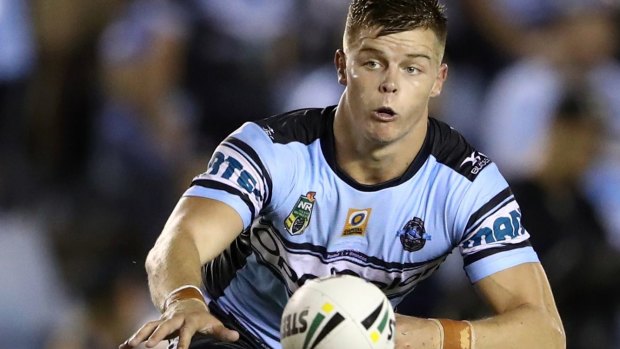 Fighting words: Jayden Brailey is determined to make the Sharks' No.9 jersey his own.