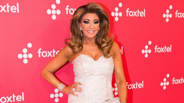 Bedazzled finery: Gina Liano at the Foxtel launch.