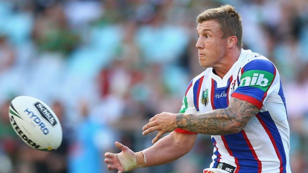 Playing for pride: Knights co-captain Trent Hodkinson will play against his former Bulldogs teammates for the first time on Saturday. 