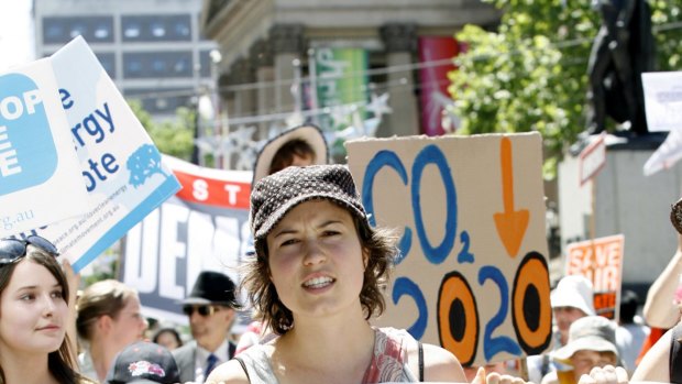 Missy Higgins at a global warming rally in 2007.