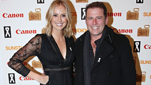 Hosts of The Still Light Exhibition held at Sun Studios Sylvia Jeffreys and Karl Stefanovic.