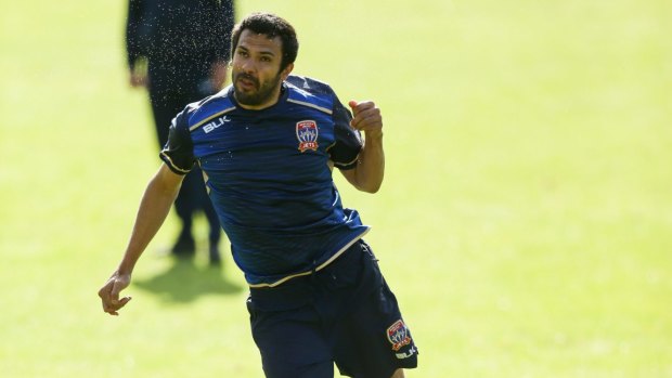 Newcastle Jets training at Ray Watt Oval, Callaghan. Picture shows Nikolai Topor-Stanley