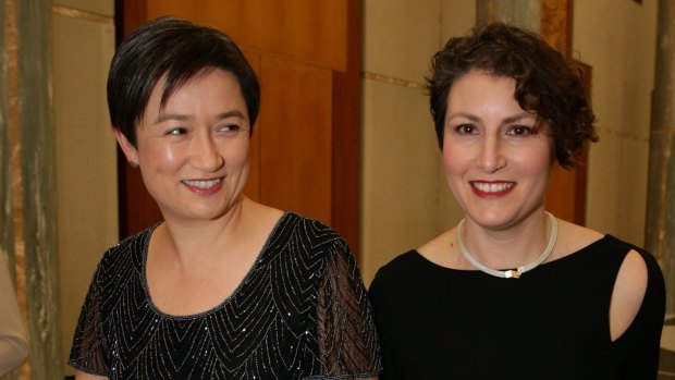 Labor frontbencher Penny Wong has two young daughters with her partner Sophie Allouache.