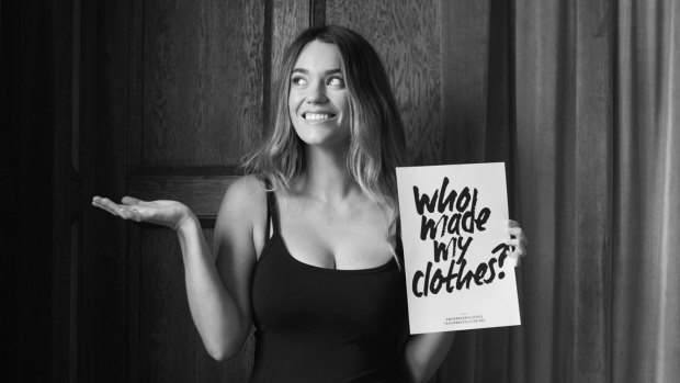 Laura Wells in the #BAREFORGOOD campaign. 