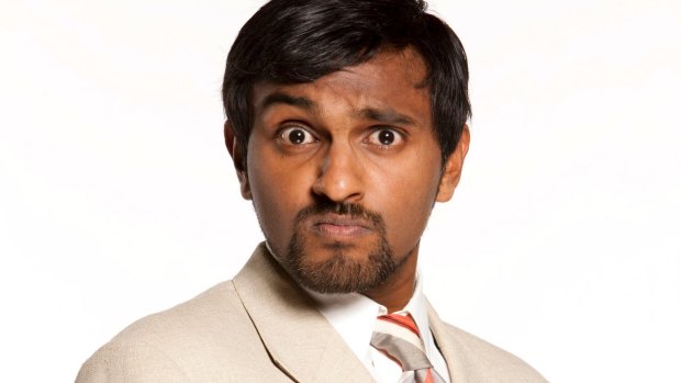 Nazeem Hussain in character for his Foxtel show Balls of Steel. 