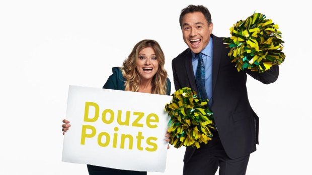 Eurovision hosts Julia Zemiro and Sam Pang return.