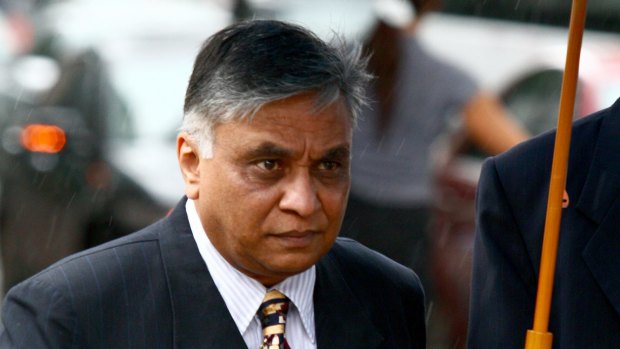 Jayant Patel arrives at the Brisbane Magistrates Court on the fourth day of the committal hearing against the former Bundaberg Base Hospital surgeon in 2009.