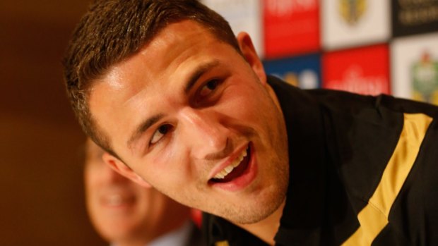 Back for more: Sam Burgess has returned to the Rabbitohs after a brief stint in English rugby.