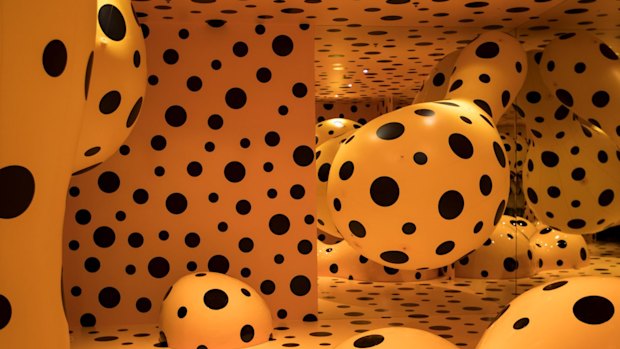 <i>Dots Obsession,Tasmania</i>, 2016, by Yayoi Kusama. Mixed media installation.  (Copyright Yayoi Kusama) 