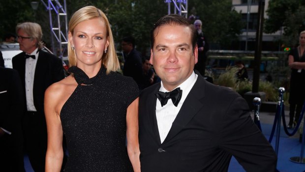 Sarah Murdoch and Lachlan Murdoch.